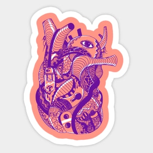 Violet Dahla Light Heart Sticker